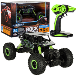 Masina cu telecomanda Rock Crawler Monster Truck 4x4 Off Road Scara 1 18 2.4GHz verde 