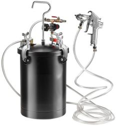 Pistol de vopsit cu rezervor sub presiune 15 l 4 Bar duza 4 mm furtun 3 m Manometru