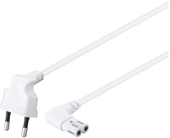 Cablu de conectare goobay Eurostecker inclinata pe ambele parti 3 m alb