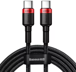 Cablu de Date Type-C 100W 2m - Baseus Cafule CATKLF-AL91 - Red Black 