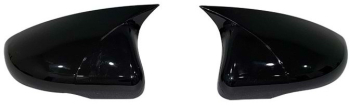 Capace oglindă compatibile cu VW Touran 2010-2015 Negru lucios Batman Style