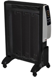 Convector de podea 2 trepte de incalzire 1000 W / 1500 W Termostat digital Telecomanda Negru 