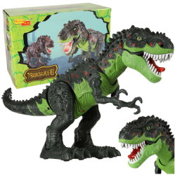 Dinozaur T-REX electric cu baterii lumini si sunete 48 x 23 x 14cm verde 