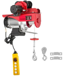 Electropalan cu carucior 1800 W capacitate 500/1000 Kg 12/6 m/min Telecomanda cu fir 