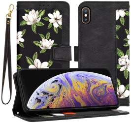 Husa pentru iPhone XS Max - Techsuit FlipCraft - Flowers of the Dawn 