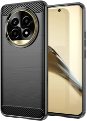 Husa pentru Realme 13 Pro / 13 Pro+ - Techsuit Carbon Silicone - Black