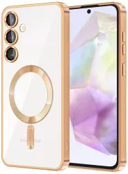 Husa pentru Samsung Galaxy A35 5G - Techsuit Luxury Crystal MagSafe - Gold 