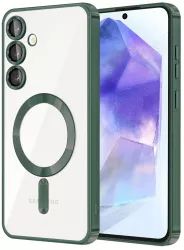 Husa pentru Samsung Galaxy A55 5G - Techsuit Luxury Crystal MagSafe - Deep Green 