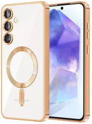 Husa pentru Samsung Galaxy A55 5G - Techsuit Luxury Crystal MagSafe - Gold 