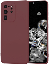 Husa Silicon pentru Samsung Galaxy S20 Ultra 4G / S20 Ultra 5G Marmalis SoftFlex Plum Red 