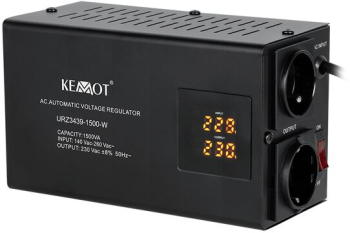 Stabilizator de tensiune automat 1500 VA / 1050 W 2 x Shucko 150 - 270 V AC Monofazat 117 x 197 x 90 mm 