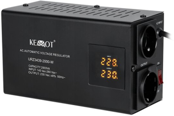 Stabilizator de tensiune automat 2000 VA / 1400 W 2 x Shucko 150 - 270 V AC Monofazat 117 x 197 x 90 mm 