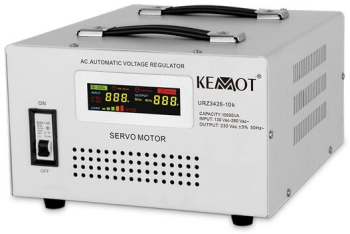 Stabilizator de tensiune cu servomotor 10000 VA / 7000 W 130 - 260 V AC Monofazat 388 x 302 x 210 mm 