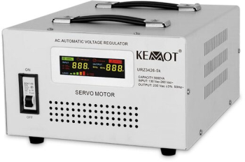 Stabilizator de tensiune cu servomotor 5000 VA / 3500 W 130 - 260 V AC Monofazat 302 x 260 x 146 mm 