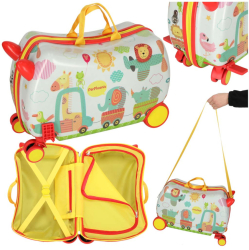 Troler Voiaj Pentru Copii Cu Roti Model Zoo multicolor 45 x 31 5 x 22 cm 