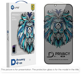 Folie pentru iPhone 16 Pro Max - Lito D+ Pro Privacy - Black 