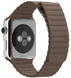 Curea iUni compatibila cu Apple Watch Ultra/SE/8/7/6/5/4/3/2/1 38mm Leather Loop Piele Brown 