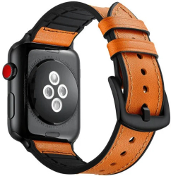 Curea iUni compatibila cu Apple Watch Ultra/SE/8/7/6/5/4/3/2/1 38mm Leather Strap Brown 