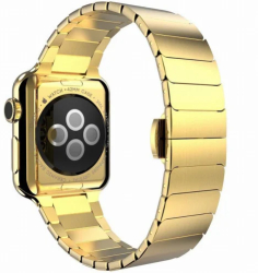 Curea iUni compatibila cu Apple Watch Ultra/SE/8/7/6/5/4/3/2/1 38mm Link Bracelet Otel Inoxidabil Gold