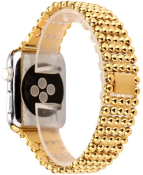Curea iUni compatibila cu Apple Watch Ultra/SE/8/7/6/5/4/3/2/1 40mm Luxury Otel Inoxidabil Gold