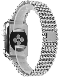 Curea iUni compatibila cu Apple Watch Ultra/SE/8/7/6/5/4/3/2/1 40mm Luxury Otel Inoxidabil Silver 