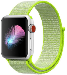 Curea iUni compatibila cu Apple Watch Ultra/SE/8/7/6/5/4/3/2/1 40mm Nylon Sport Woven Strap Electric Green 