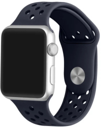 Curea iUni compatibila cu Apple Watch Ultra/SE/8/7/6/5/4/3/2/1 40mm Silicon Sport Dark Blue 