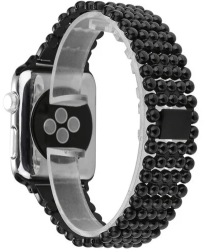 Curea iUni compatibila cu Apple Watch Ultra/SE/8/7/6/5/4/3/2/1 42mm Luxury Otel Inoxidabil Black 