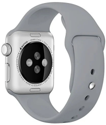 Curea iUni compatibila cu Apple Watch Ultra/SE/8/7/6/5/4/3/2/1 42mm Silicon Gray