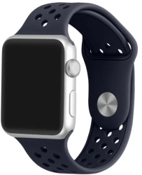 Curea iUni compatibila cu Apple Watch Ultra/SE/8/7/6/5/4/3/2/1 42mm Silicon Sport Dark Blue 