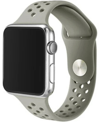 Curea iUni compatibila cu Apple Watch Ultra/SE/8/7/6/5/4/3/2/1 42mm Silicon Sport Grey 