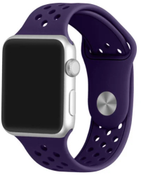 Curea iUni compatibila cu Apple Watch Ultra/SE/8/7/6/5/4/3/2/1 42mm Silicon Sport Purple 