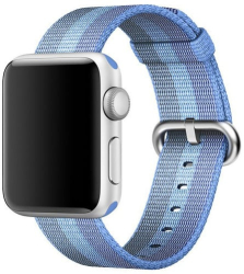 Curea iUni compatibila cu Apple Watch Ultra/SE/8/7/6/5/4/3/2/1 44mm Nylon Woven Strap Blue 