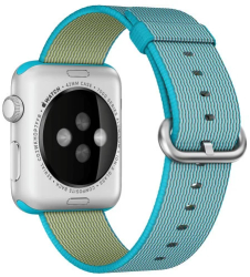 Curea iUni compatibila cu Apple Watch Ultra/SE/8/7/6/5/4/3/2/1 44mm Nylon Woven Strap Electric Blue 