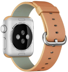 Curea iUni compatibila cu Apple Watch Ultra/SE/8/7/6/5/4/3/2/1 44mm Nylon Woven Strap Gold/Red 