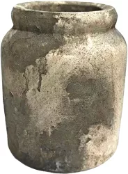 Ghiveci flori teracota gri bej 17x16 cm 