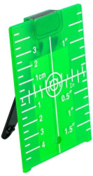 Placa tinta pentru nivele laser plastic verde NEO 