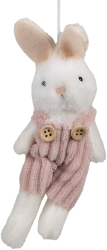 Set 3 figurine Iepurasi textil 6x4x14 cm 