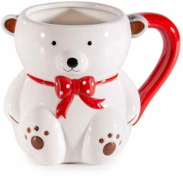 Set 4 cani Ursulet ceramica multicolora 10.5x10.5 cm 450 ml 
