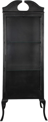 Vitrina fier negru sticla transparenta 68x43x181 cm 