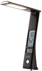 Lampa LED de birou ETA 0893 90000 6 W brat flexibil LCD afisare ora si data alarma maro 