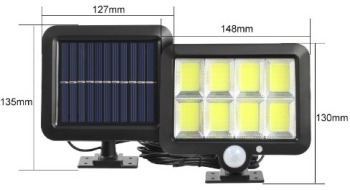 Proiector tip aplica cu incarcare solara 8 grile senzor lumina si miscare 