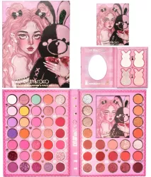 Set farduri 2 in 1 Kevin&Coco paleta 62 nuante mini paleta iluminator tip carte rezistenta ridicata 22 x 17 cm 430 g multicolor