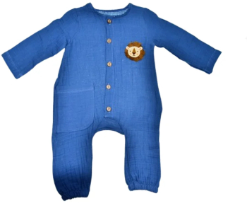 Salopeta cu maneca lunga pentru baieti Mini Junior SALMJ-30 Albastru 
