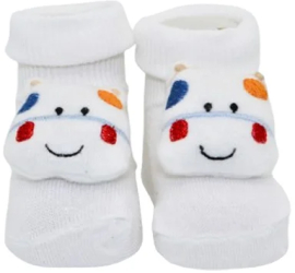 Sosete pentru bebelusi Mini Junior SSTE-50109-2 Alb 
