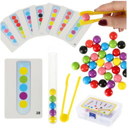 Puzzle educativ cu bile colorate Montessori 