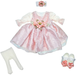 Set rochita 4 piese pentru fete Mini Junior SET-2410 Roz 