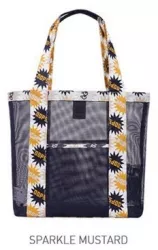 Geanta din Plasa de Plaja Flippy de Mare Capacitate cu un Singur Umar Lungime Superioara 43cm Lungime Inferioara 33 cm Latime 