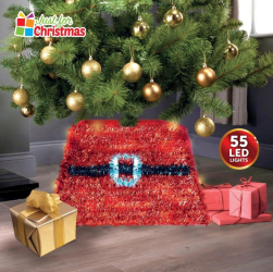 Husa pentru suport brad de Craciun rosu cu 55 LED-uri Vivo 6082 