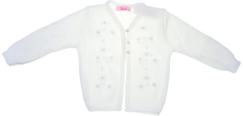 Cardigan cu maneca lunga pentru fete Mini Junior CRDMJ-A Alb 